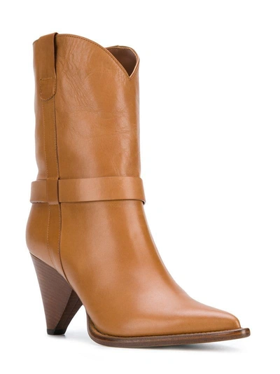Shop Aldo Castagna Pointed Ankle Boots - Brown