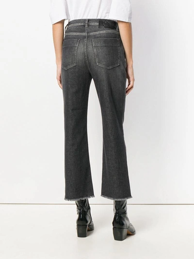 Shop Pinko Micky Cropped Jeans In Black