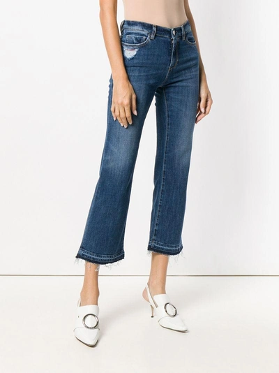 Shop Pinko Margot Cropped Jeans In Blue