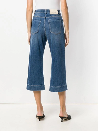 Shop Pinko Brenda Cropped Jeans In Blue