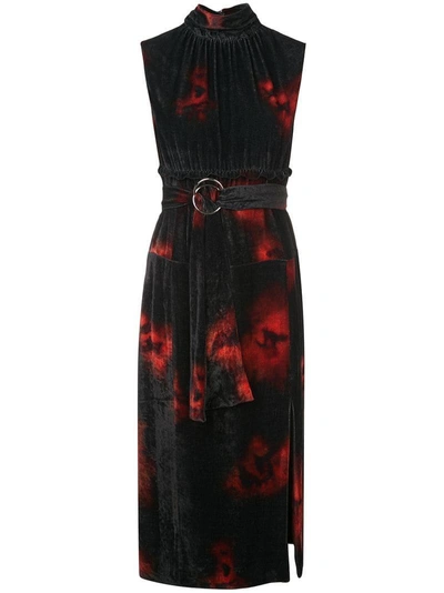 Shop Altuzarra Velvet Tie Waist Dress - Black