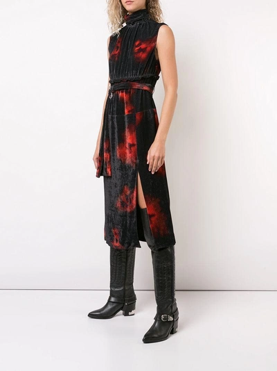 Shop Altuzarra Velvet Tie Waist Dress - Black