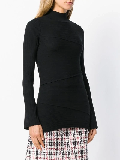 Shop Pinko Fitted Knit Top In Black