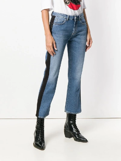 Shop Pinko Pollon Cropped Jeans In Blue