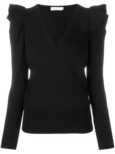Shop A.l.c . Ruffle Shoulder Sweater - Black
