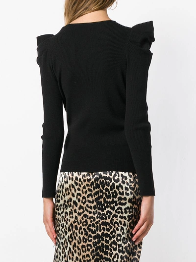 Shop A.l.c . Ruffle Shoulder Sweater - Black