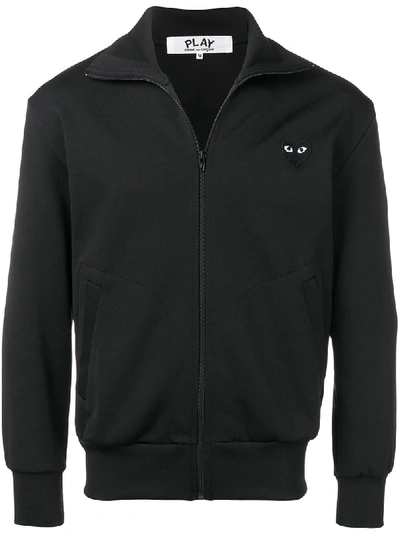 Comme Des Garçons Play Heart Print Track Jacket - Black In Black