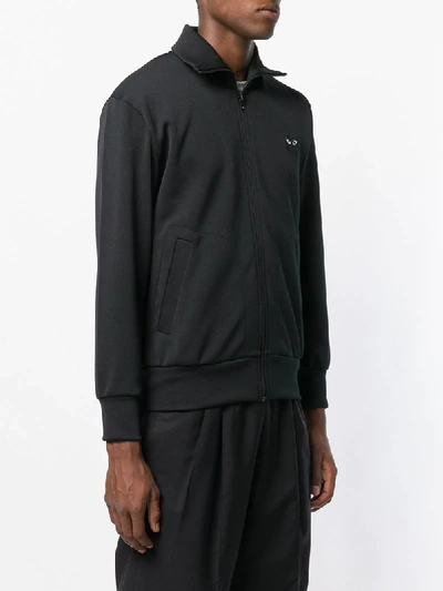 Comme Des Garçons Play Heart Print Track Jacket - Black In Black