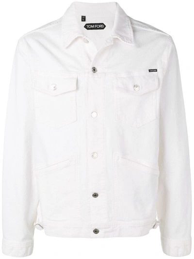Shop Tom Ford Corduroy Jacket In White