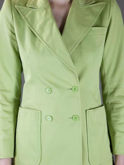 Pre-owned Saint Laurent Pastel Blazer In Green