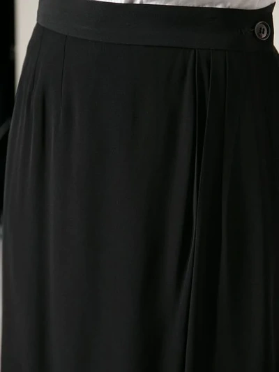 Pre-owned Saint Laurent 1996 Wrapped Skirt In Black