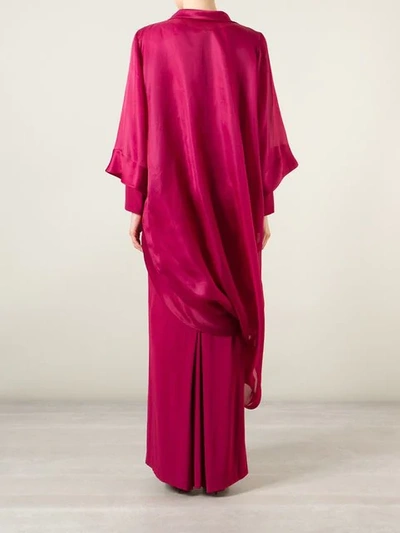 Pre-owned Givenchy Ruffled Asymmetric Chiffon Gown In Pink