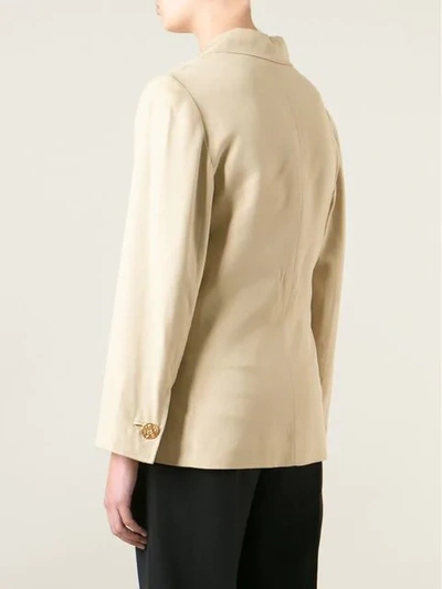 Pre-owned Jean Louis Scherrer Vintage Cropped Blazer In Neutrals