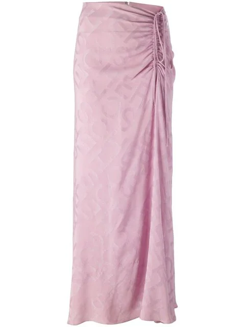 Jean Louis Scherrer Vintage Draped Drawstring Skirt In Pink | ModeSens