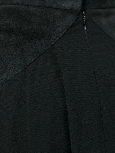 Pre-owned Saint Laurent Panel Pencil Skirt In Black