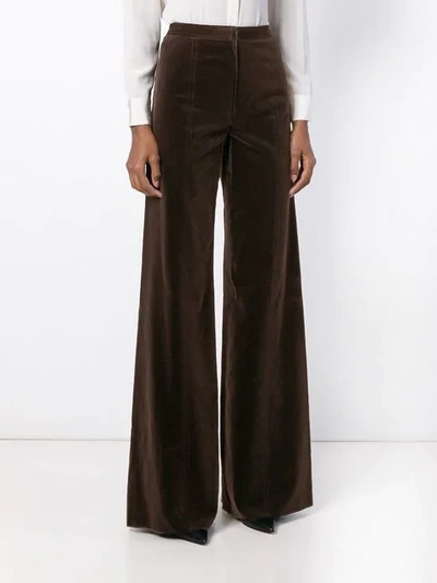 Pre-owned Emanuel Ungaro Vintage Wide Leg Trousers In Brown