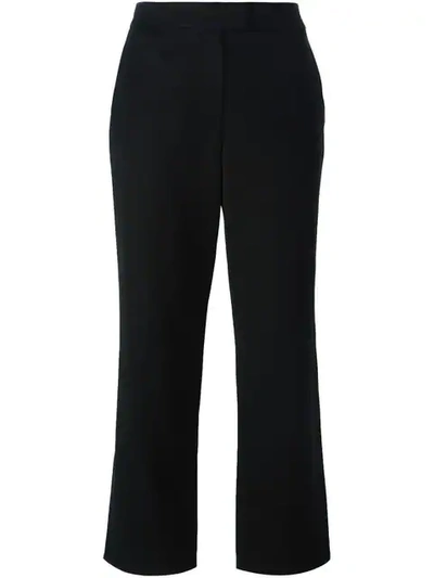 Pre-owned Givenchy Cropped High Waist Trousers In Black