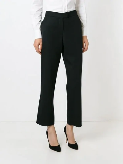 Pre-owned Givenchy Cropped High Waist Trousers In Black
