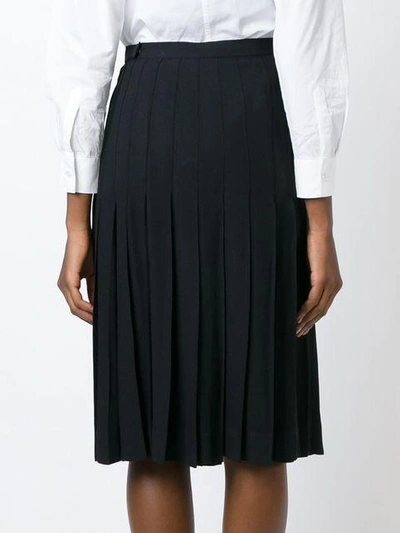 Pre-owned Saint Laurent Pleated Skirt In Black