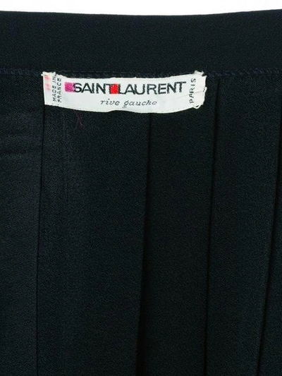 Pre-owned Saint Laurent Pleated Skirt In Black