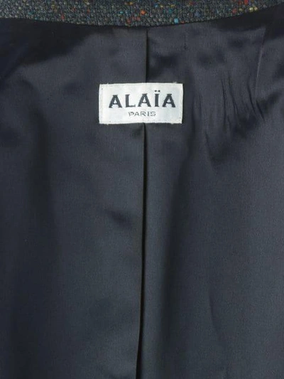 Shop Alaïa Vintage Tweed Blazer - Green