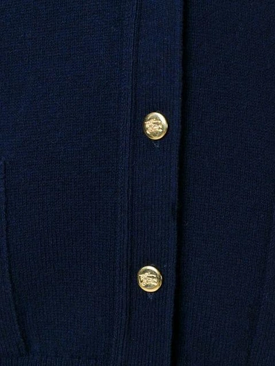 Shop Burberry Vintage V-neck Cardigan - Blue