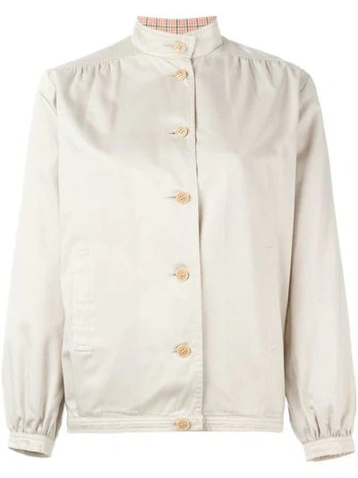 Pre-owned Celine Mandarin Collar Jacket In Neutrals