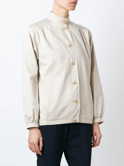 Pre-owned Celine Mandarin Collar Jacket In Neutrals