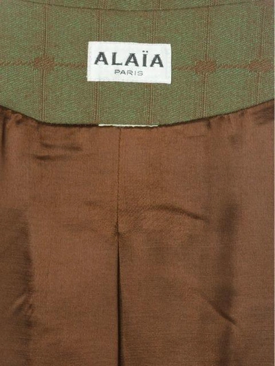 Shop Alaïa Vintage Skirt And Jacket Suit - Green