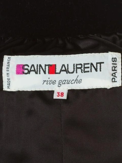 Pre-owned Saint Laurent Floral Embroidered Coat In Black