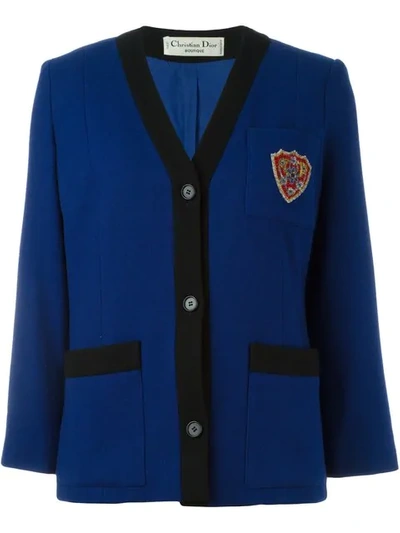 Pre-owned Dior  Badge Patch Jacket In Blue