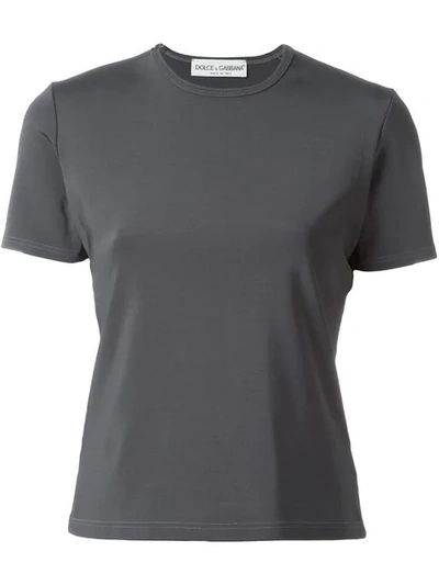Pre-owned Dolce & Gabbana Fitted T-shirt In Grey
