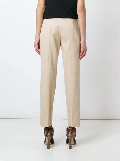 Pre-owned Prada Cropped Trousers In Neutrals