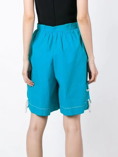 Pre-owned Mugler Knee-length Shorts In Blue