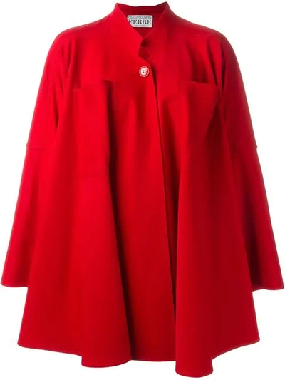 Shop Gianfranco Ferre Vintage Oversized Coat - Red