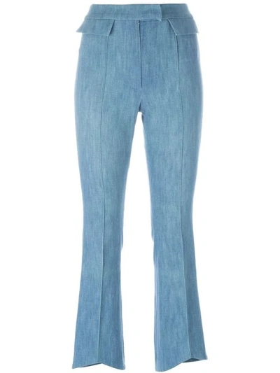 Shop John Galliano Bootcut Trousers - Blue