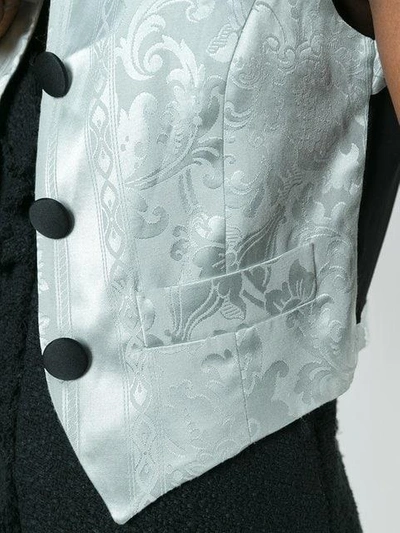 Pre-owned Dolce & Gabbana Jacquard Waistcoat In Blue