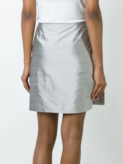 Pre-owned Romeo Gigli Vintage Side Slit Skirt In Grey