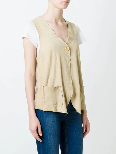 Pre-owned Dolce & Gabbana Knitted Back Waistcoat In Neutrals