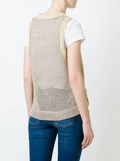Pre-owned Dolce & Gabbana Knitted Back Waistcoat In Neutrals