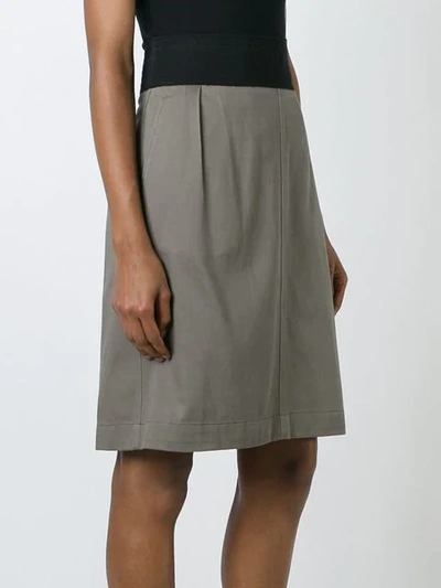 Pre-owned Saint Laurent A-line Skirt In Grey