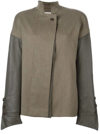 Pre-owned Gianfranco Ferre Vintage Panelled Jacket In Brown