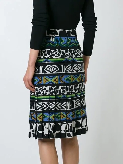Pre-owned Jean Louis Scherrer Vintage Printed A-line Skirt In Multicolour