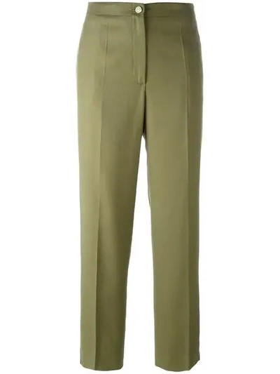 Pre-owned Chanel 1990 Cropped Trousers In Green
