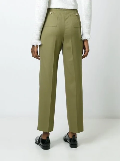 Pre-owned Chanel 1990 Cropped Trousers In Green