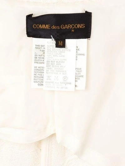 Pre-owned Comme Des Garçons Contrast Hem Jacquard Coat In Neutrals