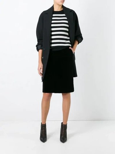 Pre-owned Saint Laurent Knee Length Skirt In Black