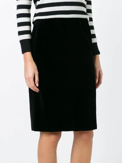 Pre-owned Saint Laurent Knee Length Skirt In Black