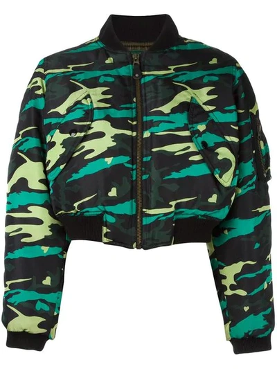 Pre-owned Jean Paul Gaultier Vintage Army Bomber Jacket In Green