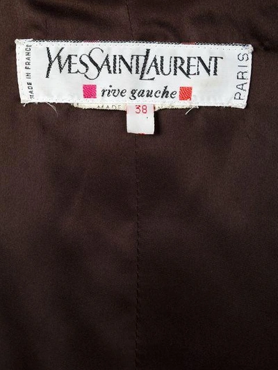 Pre-owned Saint Laurent Animal Print Padded Coat In Brown